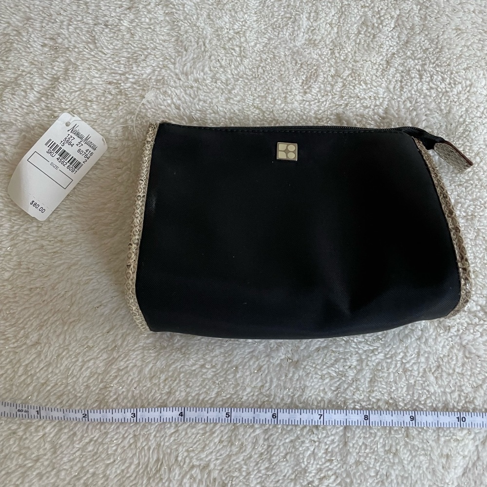 Kate Spade Black nylon makeup case.